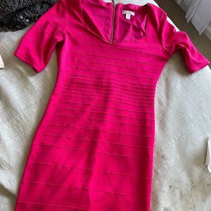 Hot Pink Midi Dress